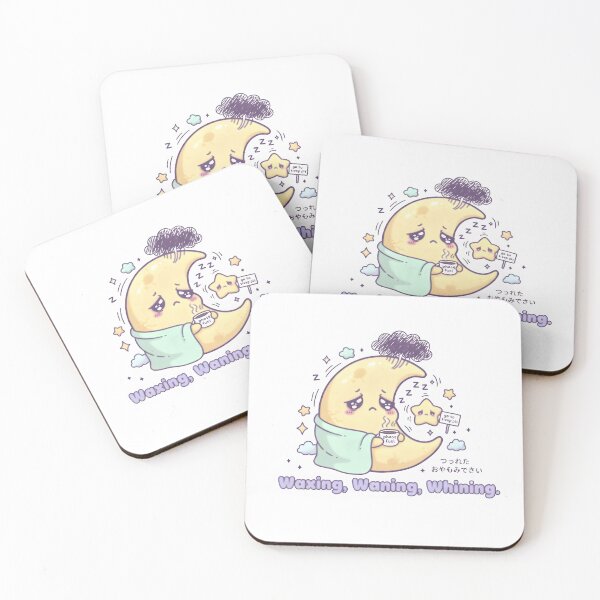 Item preview, Tired Moon – “Waxing, Waning, Whining” | Kawaii Sleepy Moon Pun Design designed and sold by Snackwear Apparel.