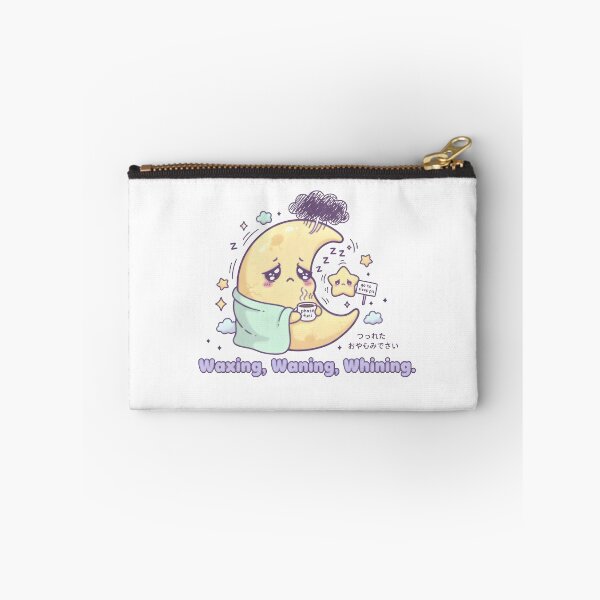 Item preview, Tired Moon – “Waxing, Waning, Whining” | Kawaii Sleepy Moon Pun Design designed and sold by Snackwear Apparel.