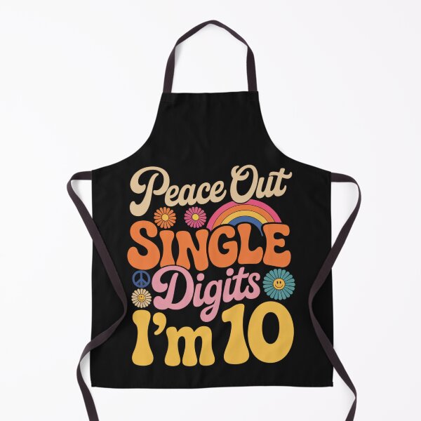 Item preview, Peace Out Single Digits Retro Groovy 10th Birthday Girls designed and sold by Clairenity Studio.