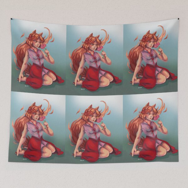 Item preview, Magic Fox With Flower designed and sold by starlit-art.