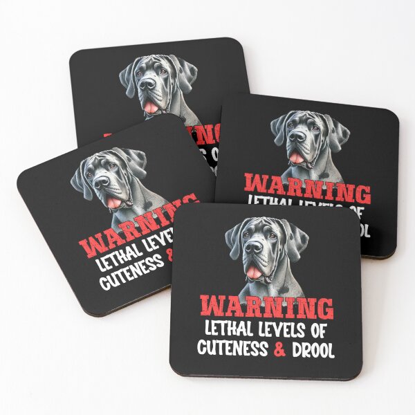 Item preview, Funny Great Dane Dog Warning – Lethal Levels of Cuteness & Drool designed and sold by KArtcore.