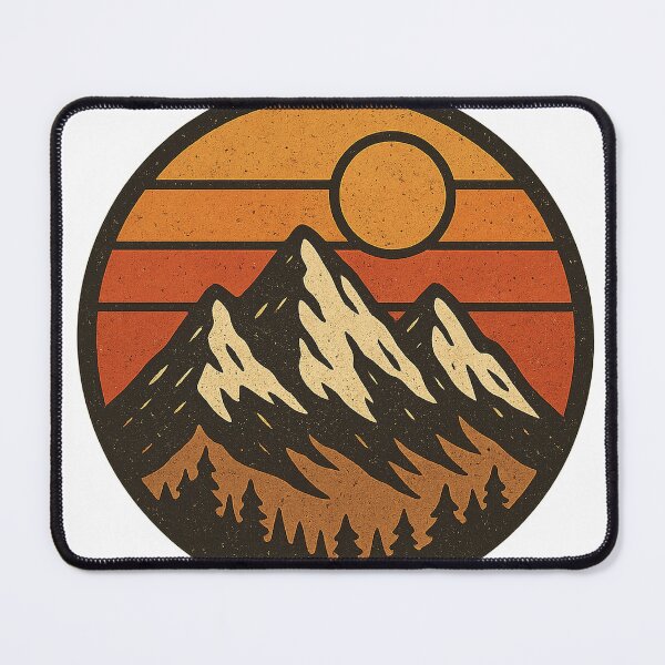 Item preview, Vintage Retro Mountain Badge designed and sold by Fernova.