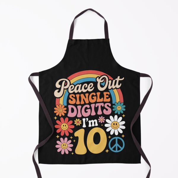 Item preview, Peace Out Single Digits Retro Groovy 10th Birthday Girls designed and sold by Clairenity Studio.