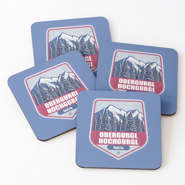 Item preview, Obergurgl-Hochgurgl Austria – Snowy Mountain Winter Badge designed and sold by CynthiaGraphics.
