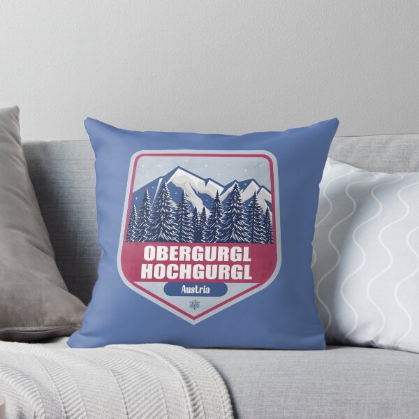 Item preview, Obergurgl-Hochgurgl Austria – Snowy Mountain Winter Badge designed and sold by CynthiaGraphics.