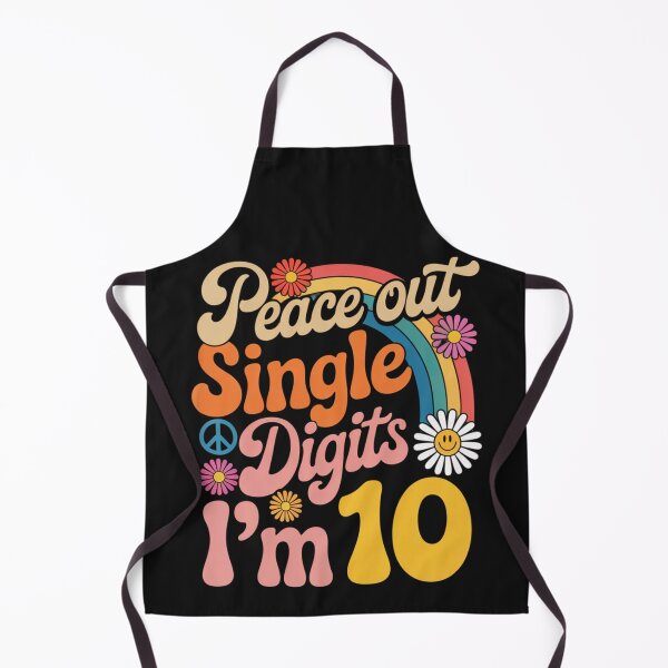 Item preview, Peace Out Single Digits Retro Groovy 10th Birthday Girls designed and sold by Clairenity Studio.