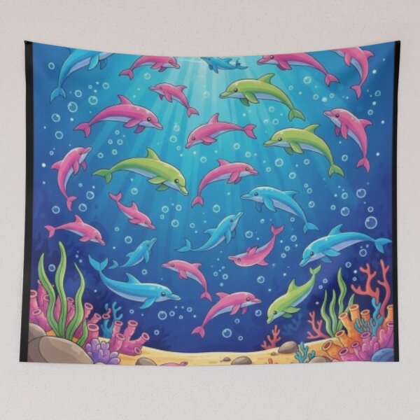 Item preview, pod of dolphins designed and sold by PP&RAINBOW SHOP.