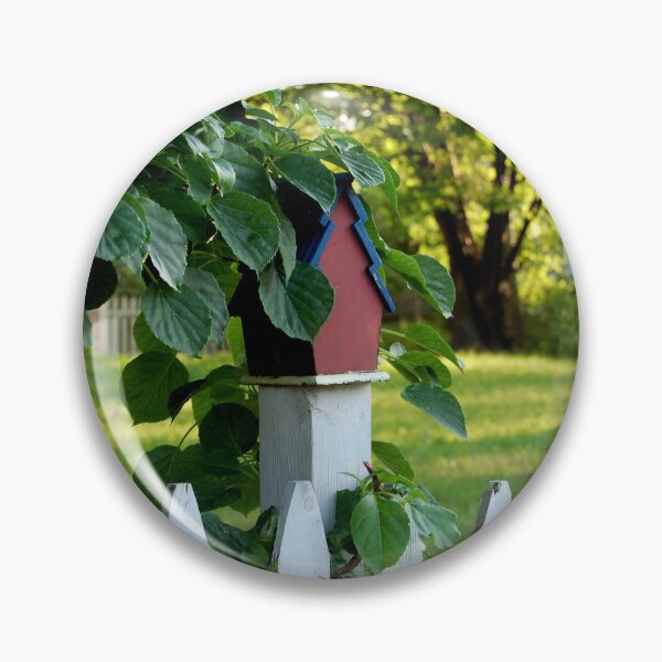 Item preview, Picket Fence and little Red Birdhouse designed and sold by vanessaNotes.