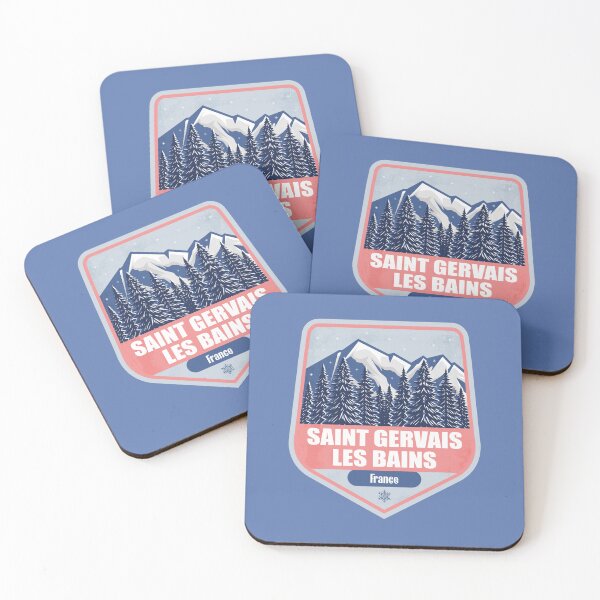 Item preview, Saint Gervais France – Snowy Mountain Winter Badge designed and sold by CynthiaGraphics.