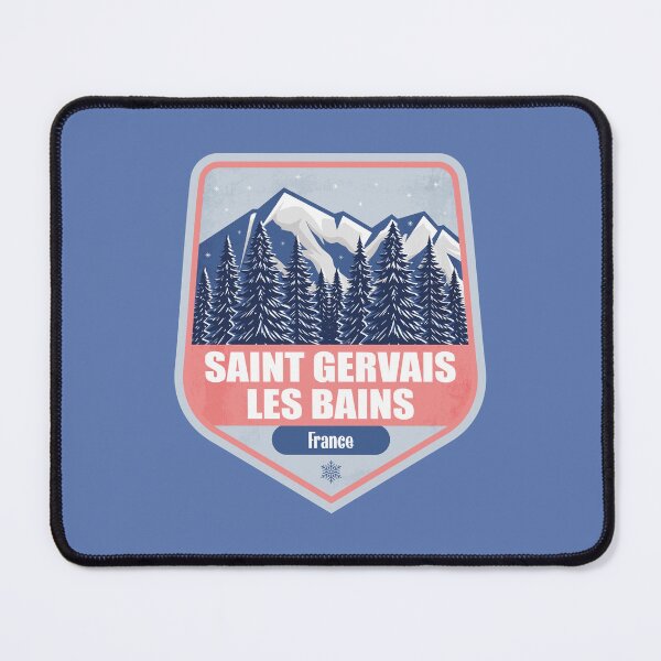 Item preview, Saint Gervais France – Snowy Mountain Winter Badge designed and sold by CynthiaGraphics.
