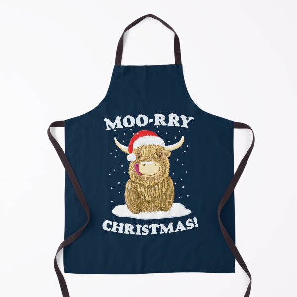 Item preview, Moo-rry Christmas Scottish Highland Cow designed and sold by brodyquixote.