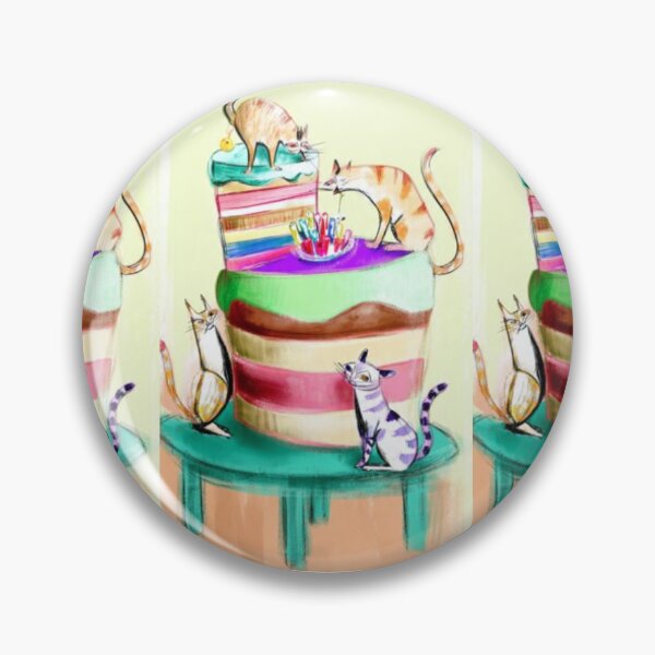 Item preview, Playful Cat Birthday – Artistic Illustration designed and sold by TreatLLC.