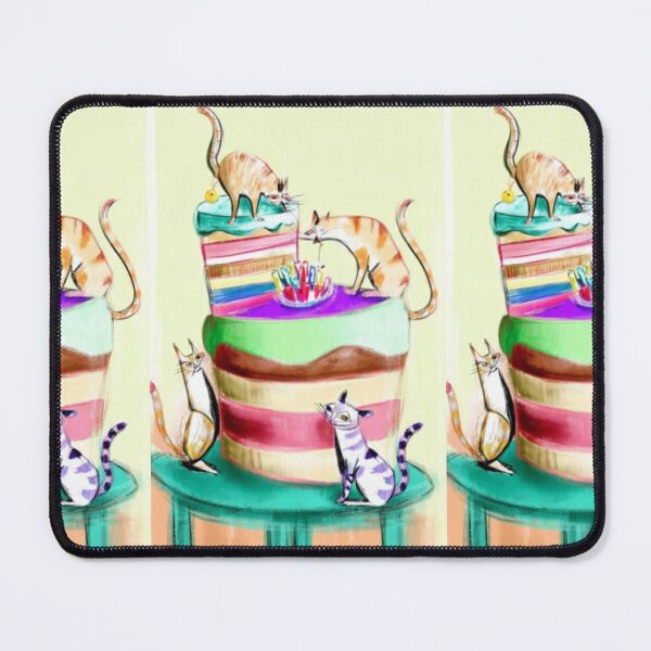 Item preview, Playful Cat Birthday – Artistic Illustration designed and sold by TreatLLC.