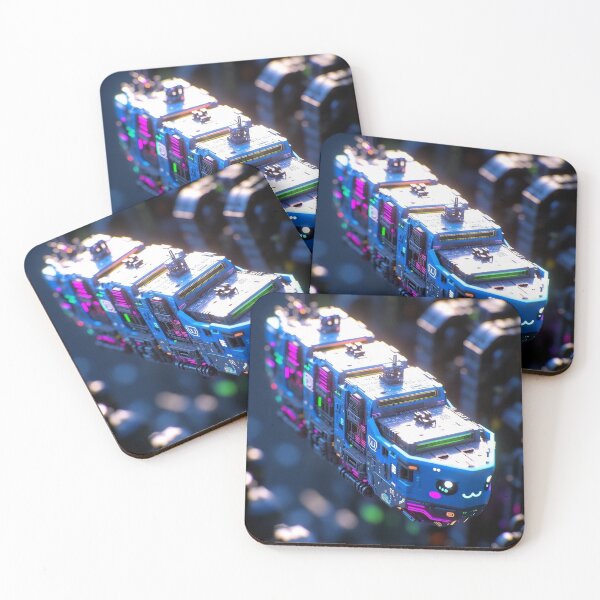 Item preview, Cyberpunk Kawaii Cargo Ship – Neon Night Cruiser designed and sold by NordseeSteel.
