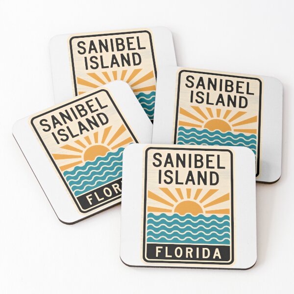 Item preview, Sanibel Island Florida - Beach Sign designed and sold by TheOldMittenIllustrated.
