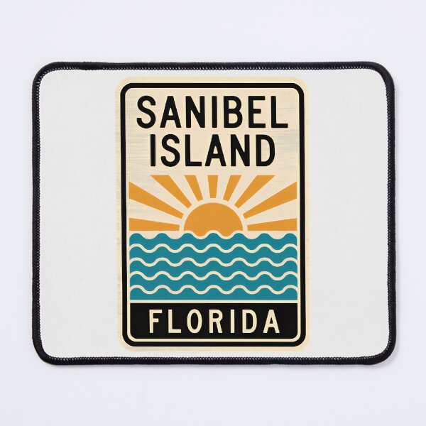 Item preview, Sanibel Island Florida - Beach Sign designed and sold by TheOldMittenIllustrated.