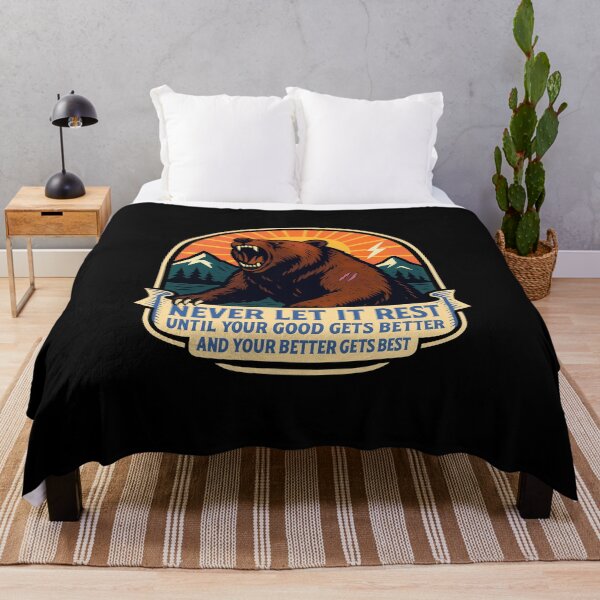 Item preview, Good Better Best Never Let It Rest Motivation Saying Bear designed and sold by gear-posters.