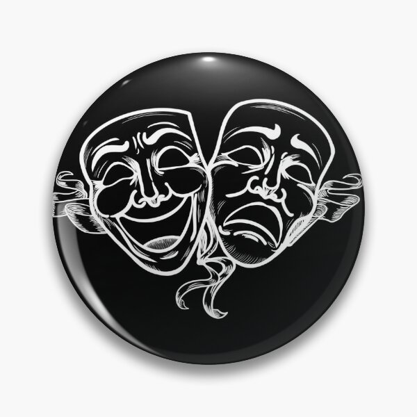 Item preview, Comedy & Tragedy in White designed and sold by Kate Miller Illustrator.