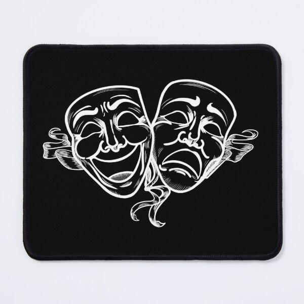 Item preview, Comedy & Tragedy in White designed and sold by Kate Miller Illustrator.
