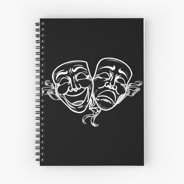Item preview, Comedy & Tragedy in White designed and sold by Kate Miller Illustrator.