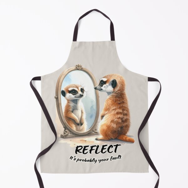 Item preview, Meerkat looking at reflection, reflect - it's probably your fault designed and sold by LiskoDesign.