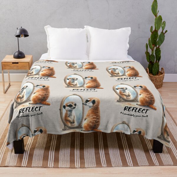 Item preview, Meerkat looking at reflection, reflect - it's probably your fault designed and sold by LiskoDesign.