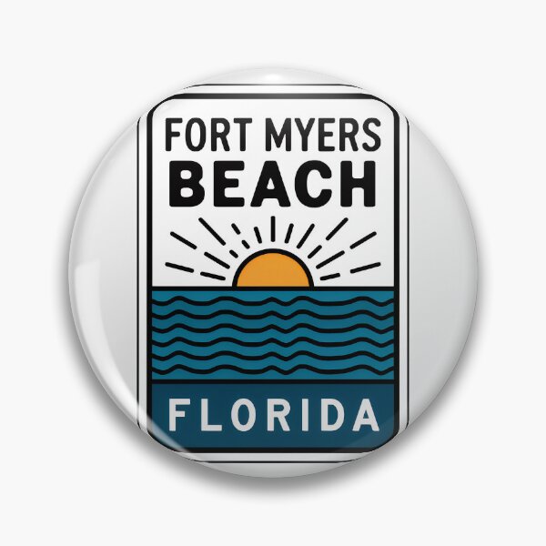 Item preview, Fort Myers Beach Florida - Sign designed and sold by TheOldMittenIllustrated.