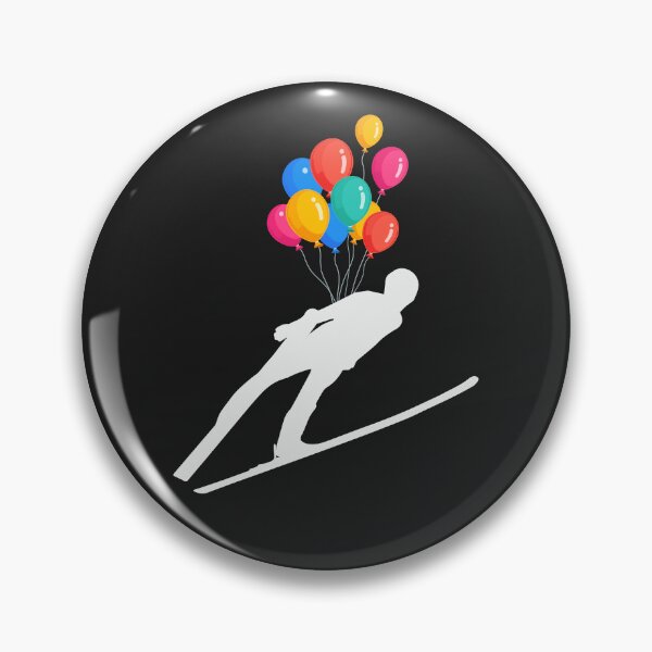 Item preview, Ski Jumper with Balloons | Funny Ski Jumping designed and sold by Anniko Art Studio.