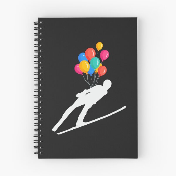 Item preview, Ski Jumper with Balloons | Funny Ski Jumping designed and sold by Anniko Art Studio.
