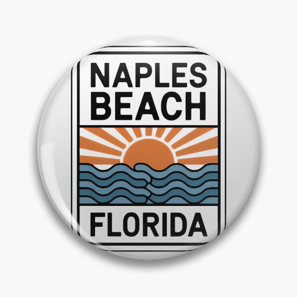 Item preview, Naples Beach Florida - Sign designed and sold by TheOldMittenIllustrated.