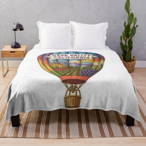 Item preview, Napa Valley California Hot Air Balloon Wine Country Vineyard Sticker designed and sold by Blurbean.