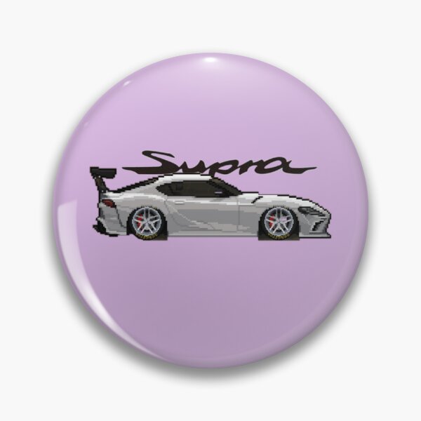 Item preview, White Toyota Supra GR A90 - Retro Pixel Art JDM designed and sold by GEARSHIFT GRAPHICS.