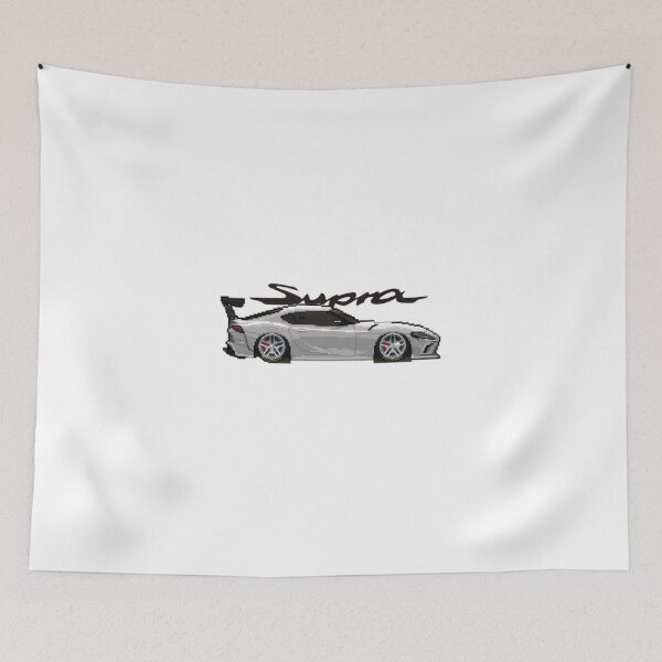Item preview, White Toyota Supra GR A90 - Retro Pixel Art JDM designed and sold by GEARSHIFT GRAPHICS.
