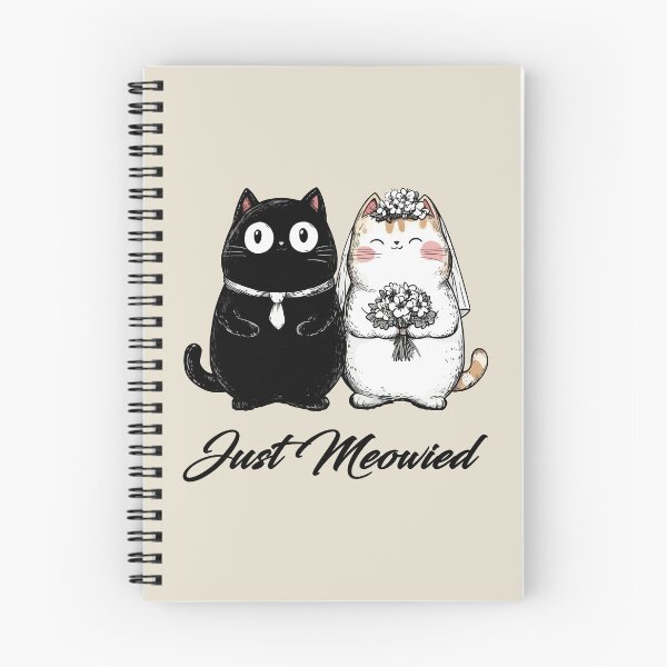 Item preview, Romantic Wedding Cats, Bridal Cat Love, Just Meowied designed and sold by OrenjiArtShop.