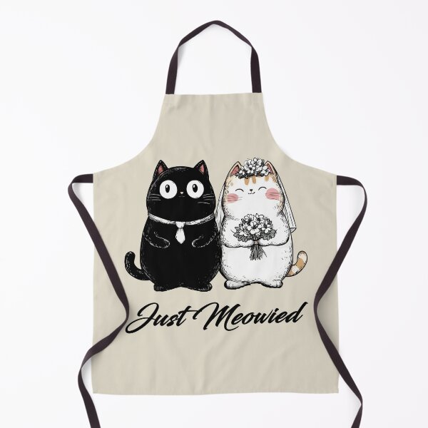 Item preview, Romantic Wedding Cats, Bridal Cat Love, Just Meowied designed and sold by OrenjiArtShop.