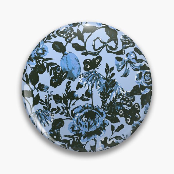 Item preview, Cute Butterfly Blue Garden Lemon Flowers Ribbons  designed and sold by elenabdesigns.