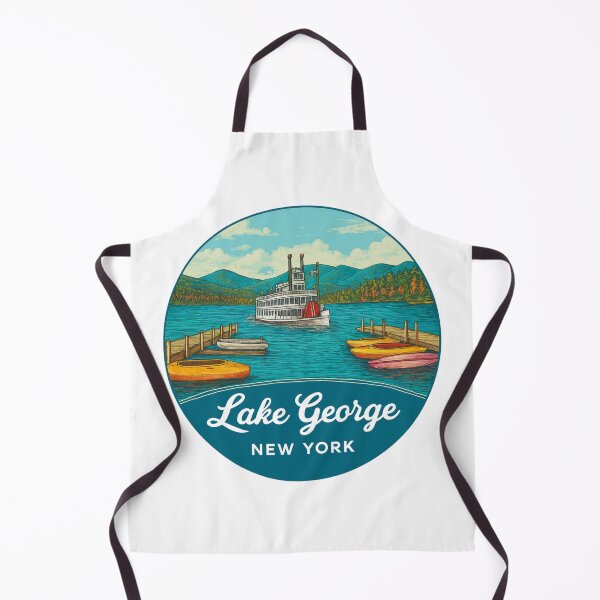 Item preview,  Lake George New York Vintage Steamboat Adirondack Mountains Travel Poster designed and sold by Blurbean.