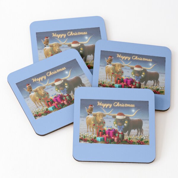 Item preview, Christmas Longhorns  designed and sold by Caroline Communications LLC.