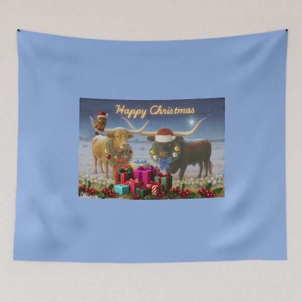 Item preview, Christmas Longhorns  designed and sold by Caroline Communications LLC.