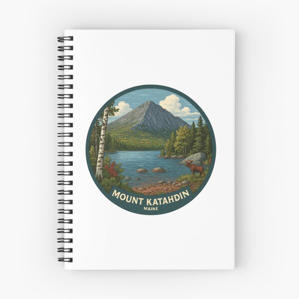 Item preview, Mount Katahdin Maine Appalachian Trail Moose Wilderness Vintage Poster designed and sold by Blurbean.