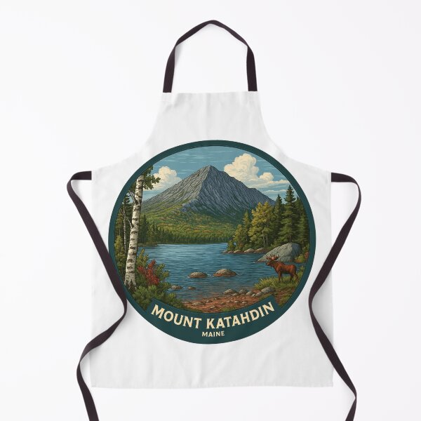 Item preview, Mount Katahdin Maine Appalachian Trail Moose Wilderness Vintage Poster designed and sold by Blurbean.