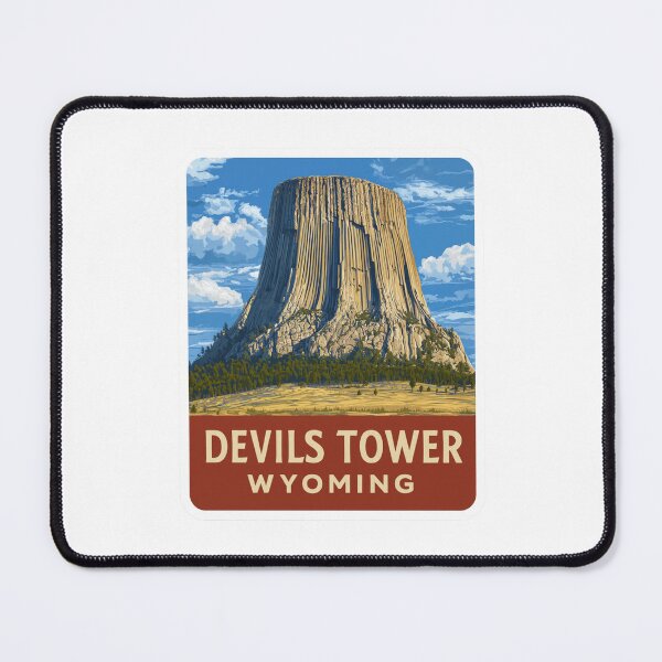 Item preview, Devils Tower Wyoming National Monument Volcanic Rock Climbing Vintage designed and sold by Blurbean.