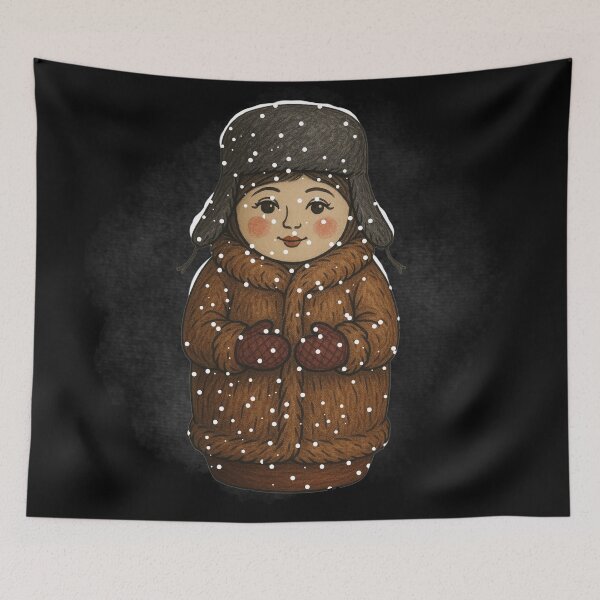 Item preview, Winter Matryoshka in Ushanka Hat designed and sold by Russian101.