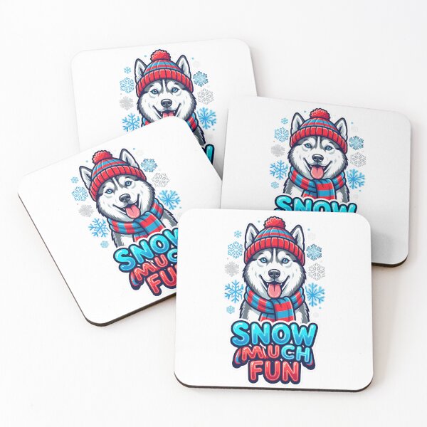 Item preview, SNOW MUCH FUN Cute Winter Husky designed and sold by Quillway.