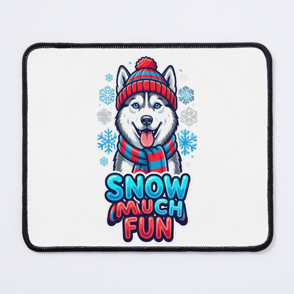 Item preview, SNOW MUCH FUN Cute Winter Husky designed and sold by Quillway.