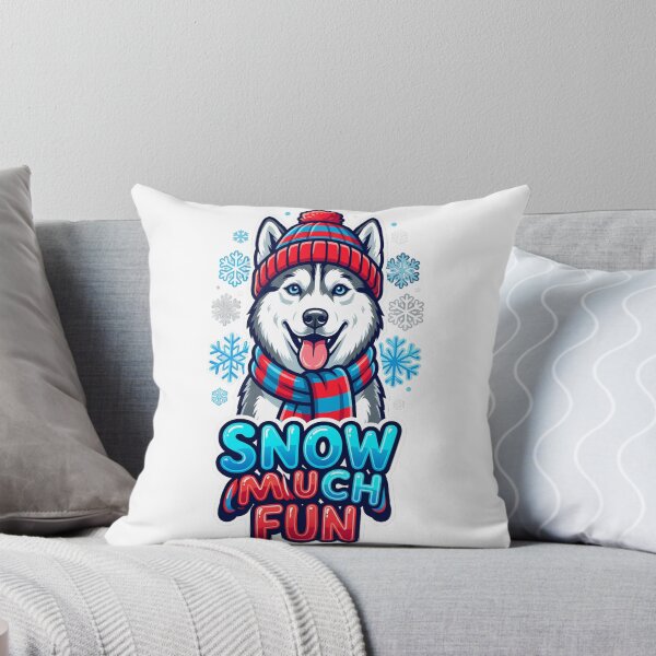 Item preview, SNOW MUCH FUN Cute Winter Husky designed and sold by Quillway.