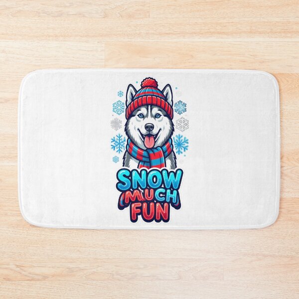 Item preview, SNOW MUCH FUN Cute Winter Husky designed and sold by Quillway.