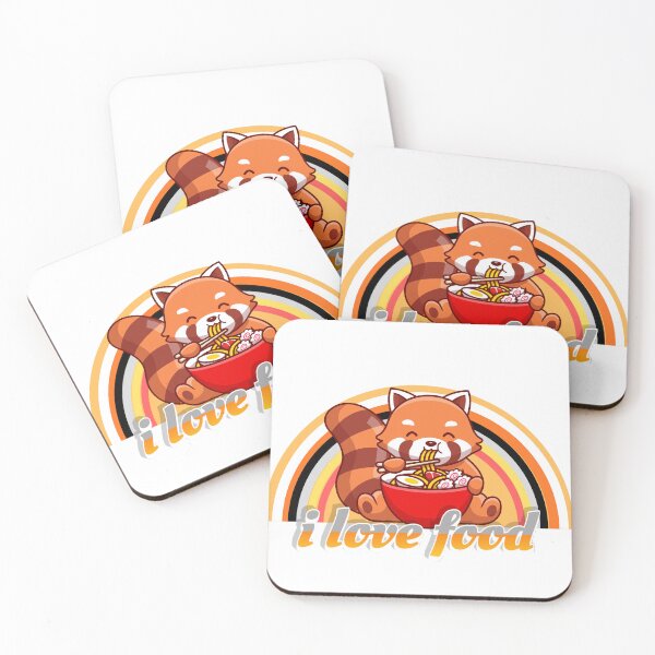 Item preview, Cute Red Panda Celebrates Mealtime Fun designed and sold by the wellness script.