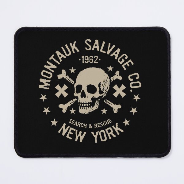 Item preview, Montauk Salvage Co New York Skull T-Shirt 2 designed and sold by TheKellyNickels.