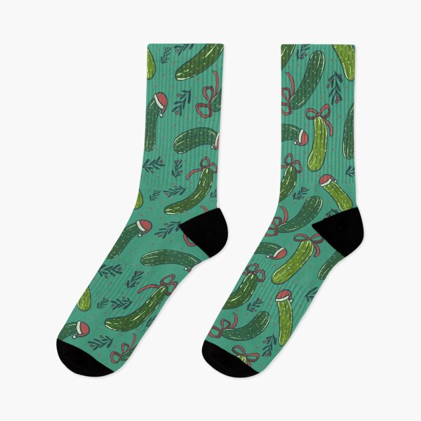 Item preview, Festive Christmas Pickle Pattern, Dark Green designed and sold by tanyadraws.